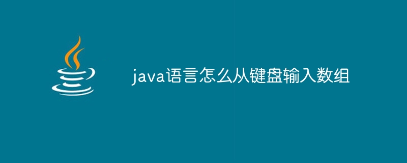 java语言怎么从键盘输入数组