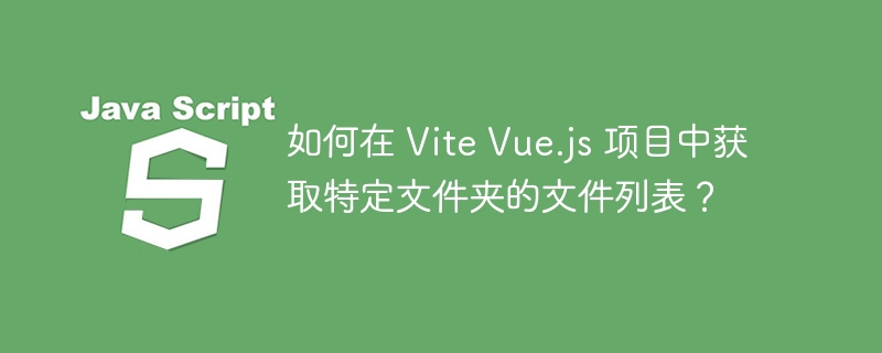 如何在 Vite Vue.js 项目中获取特定文件夹的文件列表？