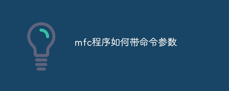 mfc程序如何带命令参数