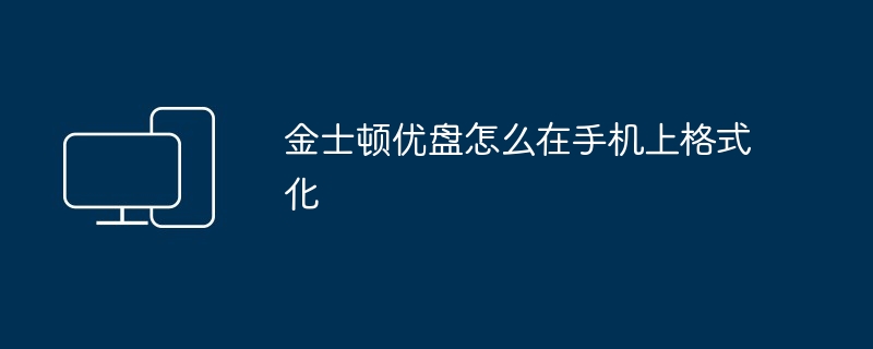 金士顿优盘怎么在手机上格式化