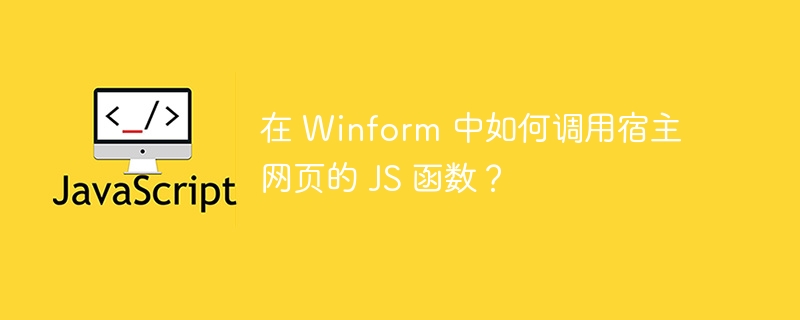 在 Winform 中如何调用宿主网页的 JS 函数？