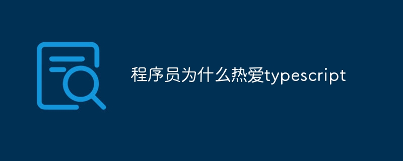 程序员为什么热爱typescript