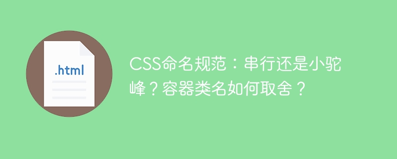 CSS命名规范：串行还是小驼峰？容器类名如何取舍？