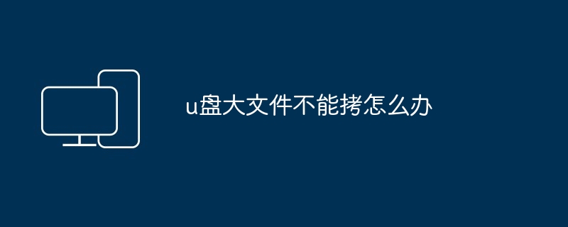 u盘大文件不能拷怎么办