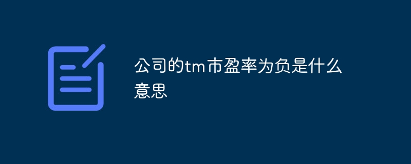 公司的tm市盈率为负是什么意思