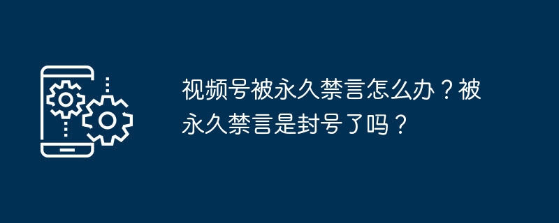 视频号被永久禁言怎么办？被永久禁言是封号了吗？