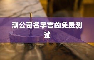 测公司名字吉凶免费测试