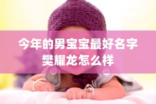 今年的男宝宝最好名字樊耀龙怎么样