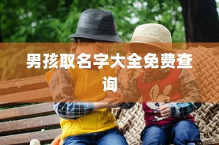 男孩取名字大全免费查询