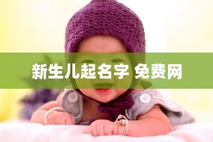 新生儿起名字 免费网 第1张 新生儿起名字 免费网 第1张