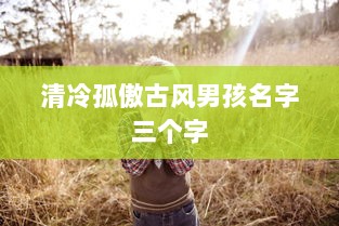 清冷孤傲古风男孩名字三个字  第1张