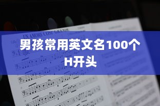 男孩常用英文名100个H开头