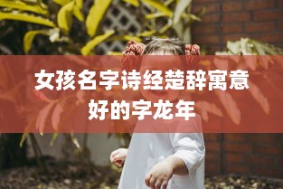 女孩名字诗经楚辞寓意好的字龙年