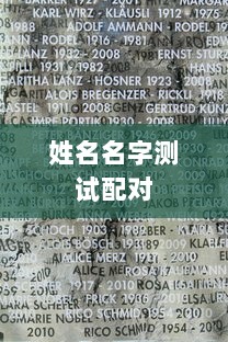 姓名名字测试配对