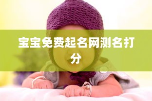 宝宝免费起名网测名打分