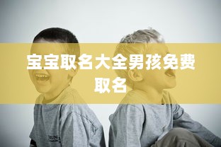 宝宝取名大全男孩免费取名 第1张 宝宝取名大全男孩免费取名 第1张