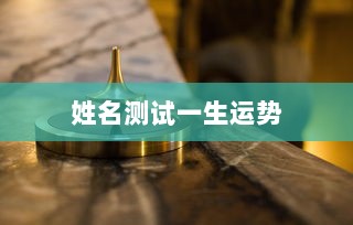 姓名测试一生运势  第1张