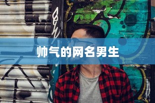 帅气的网名男生