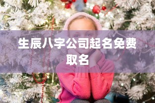 生辰八字公司起名免费取名