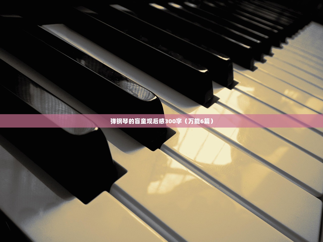 弹钢琴的盲童观后感300字（万能6篇）