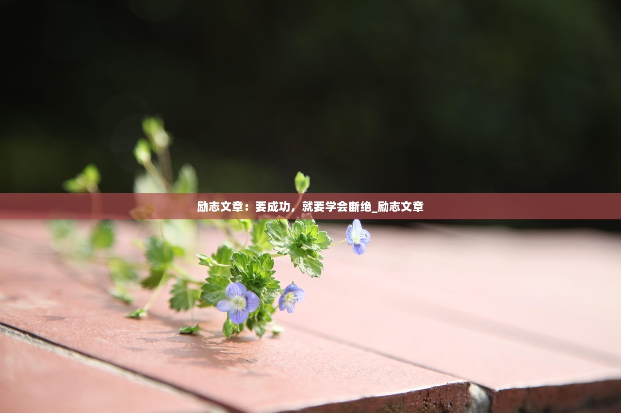 励志文章：要成功，就要学会断绝_励志文章
