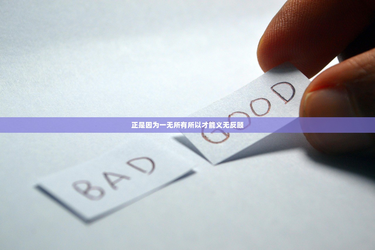 正是因为一无所有所以才能义无反顾