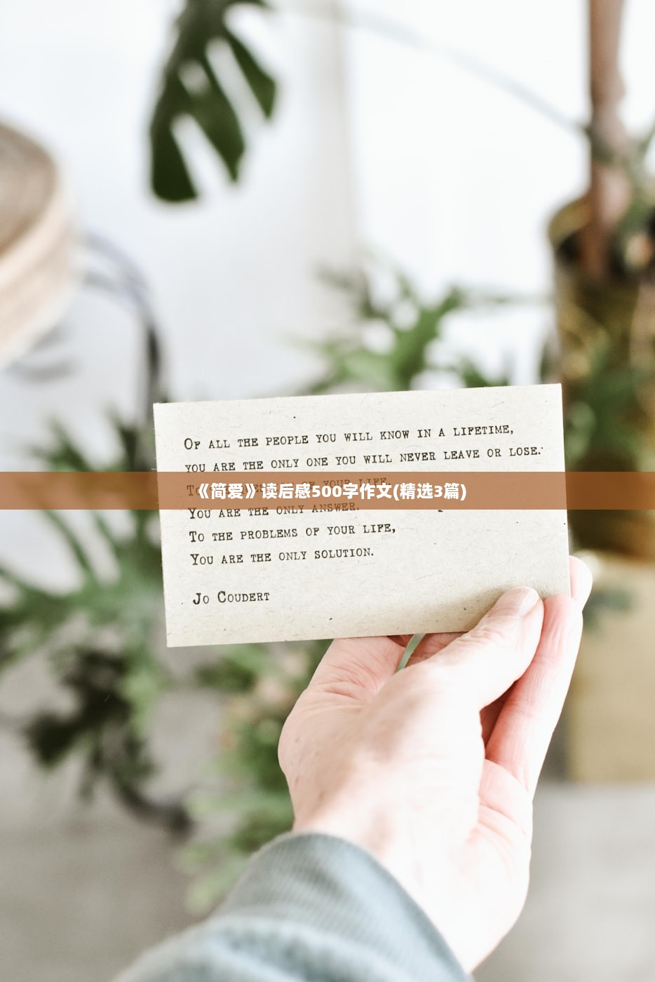 《简爱》读后感500字作文(精选3篇) 第1张 《简爱》读后感500字作文(精选3篇) 第1张