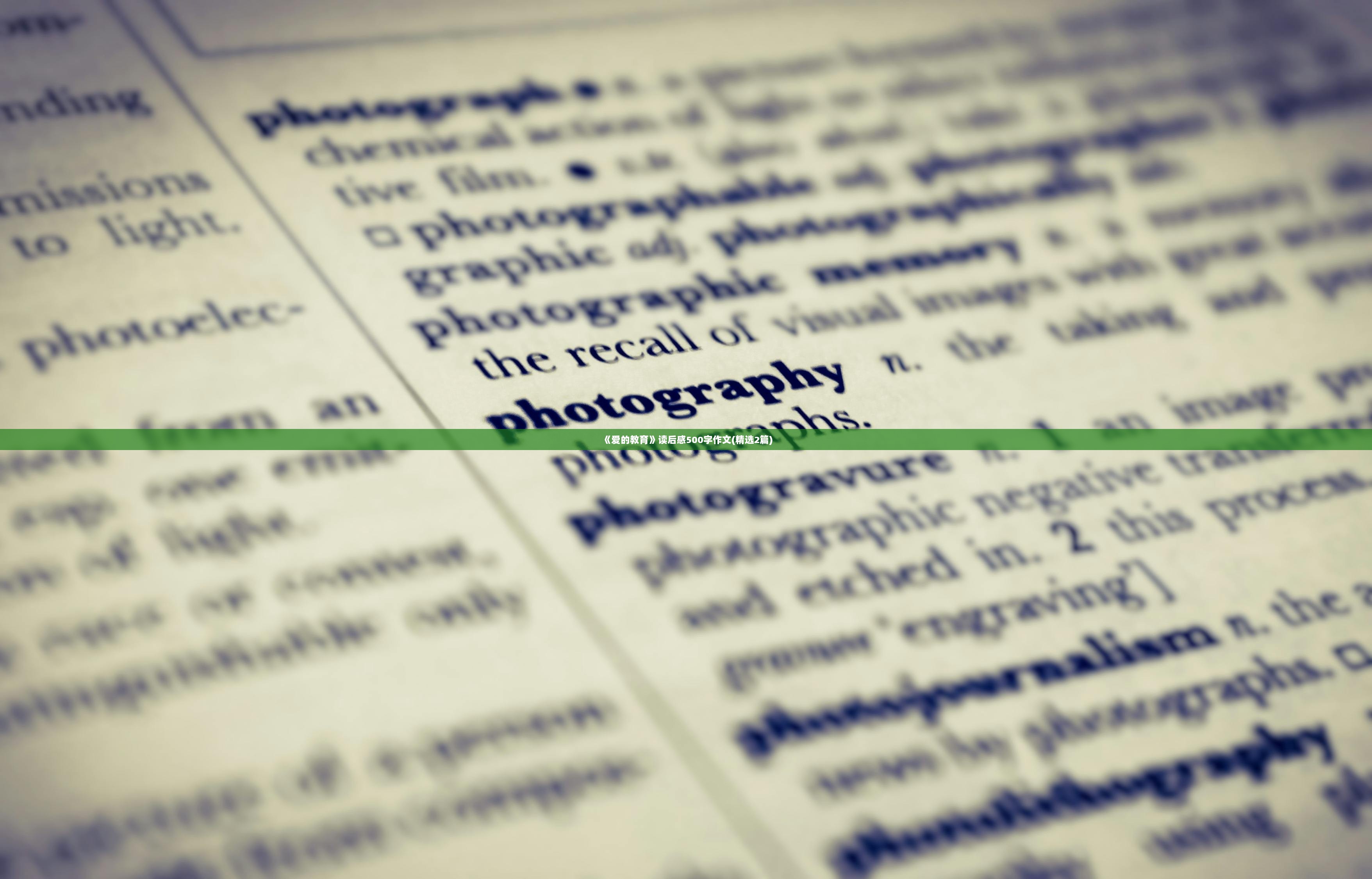 《爱的教育》读后感500字作文(精选2篇)