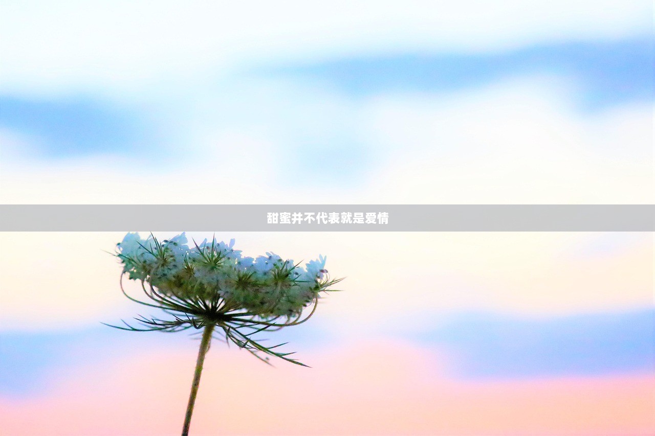 甜蜜并不代表就是爱情