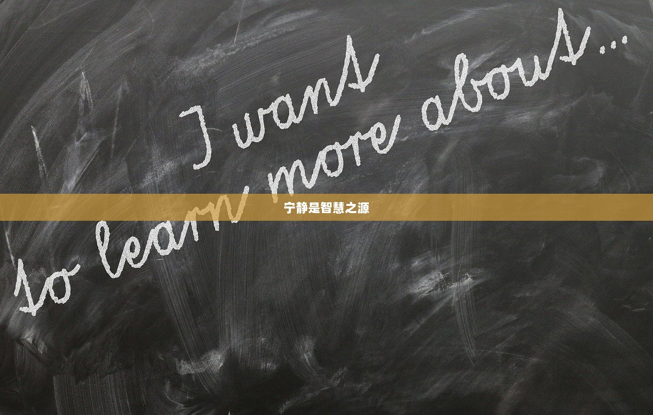 宁静是智慧之源  第1张