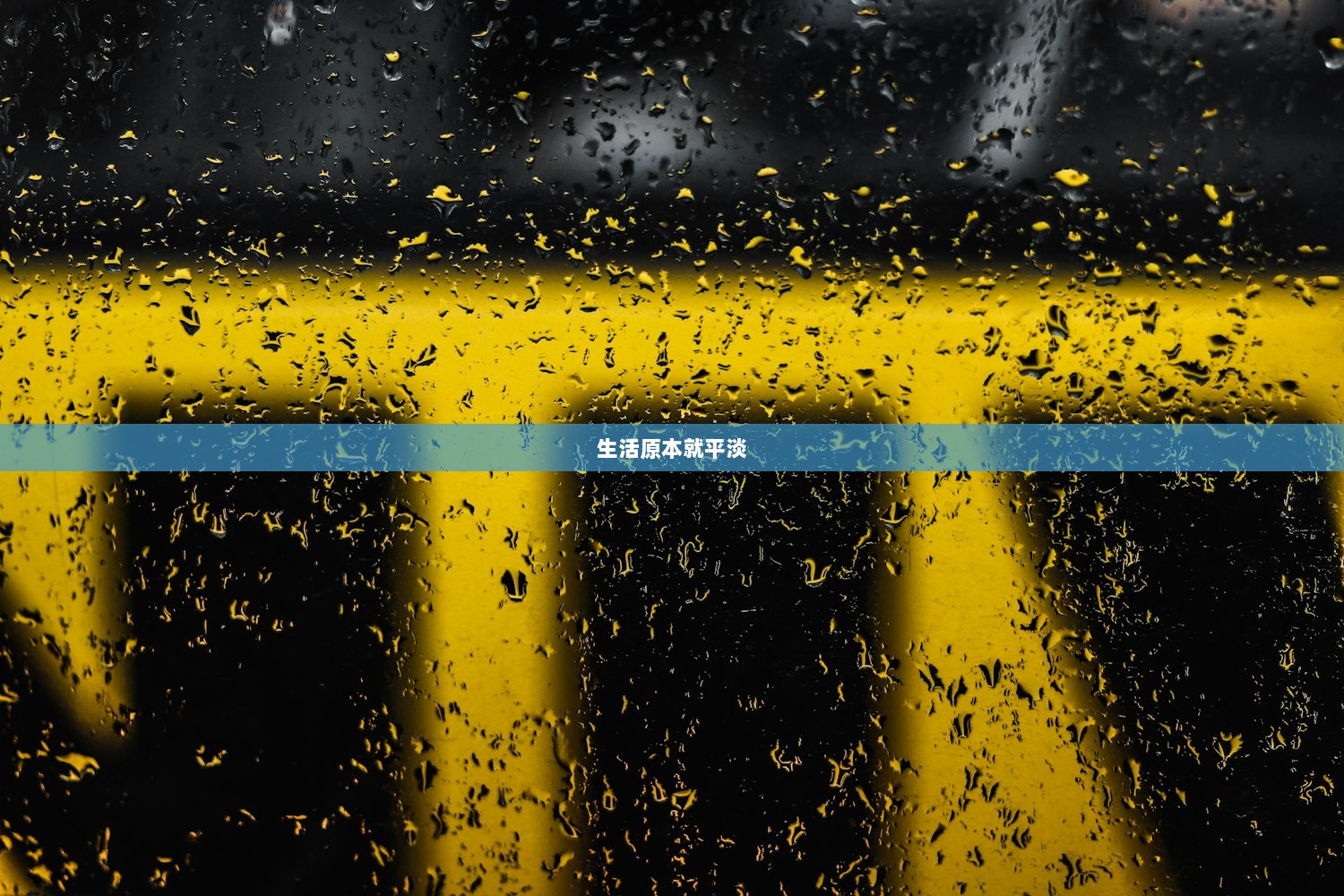 生活原本就平淡