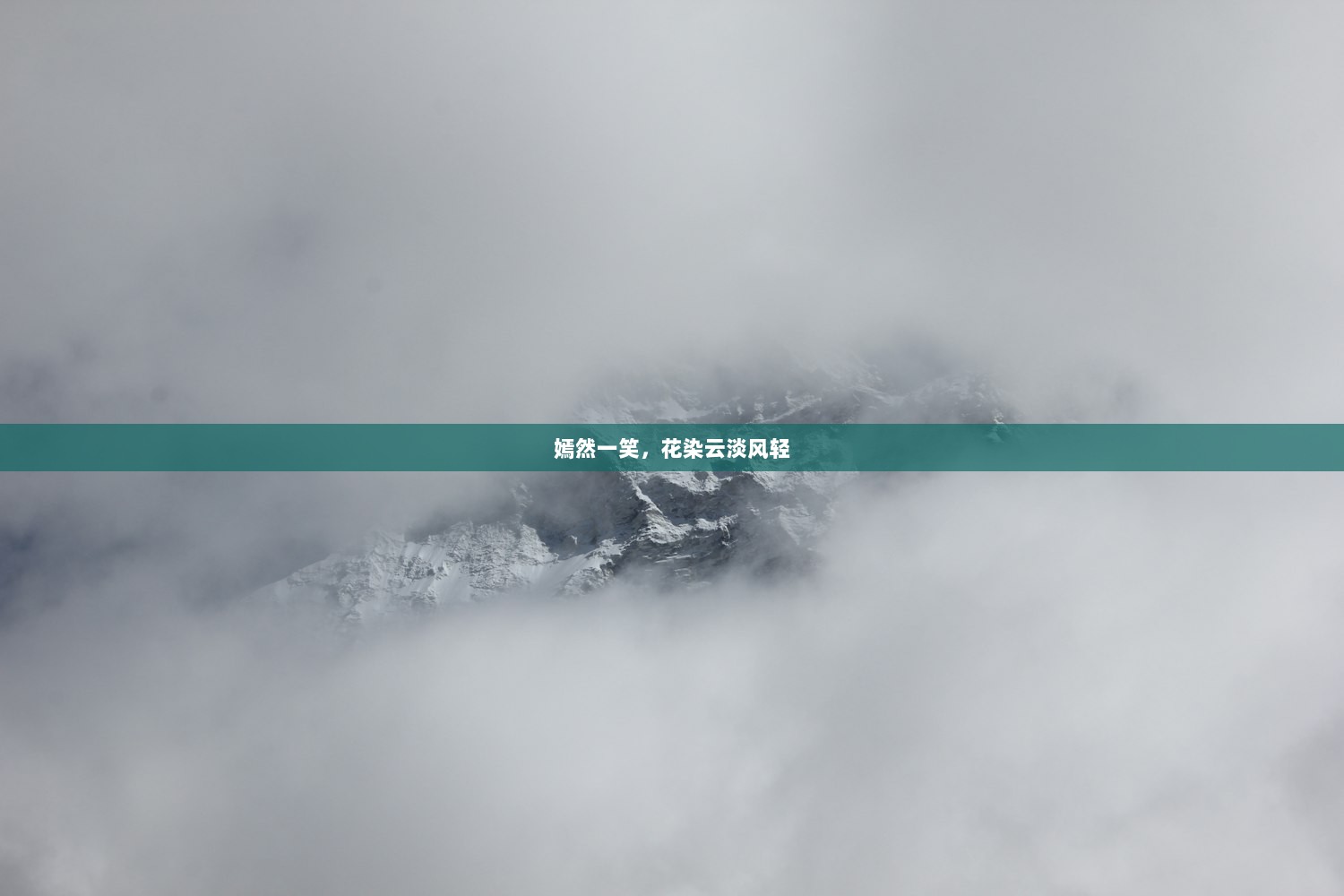 嫣然一笑，花染云淡风轻