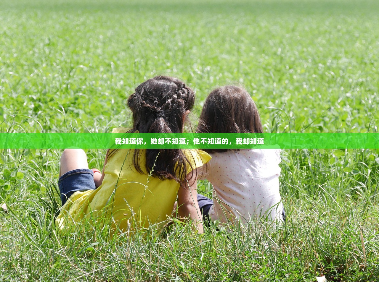 我知道你，她却不知道；他不知道的，我却知道